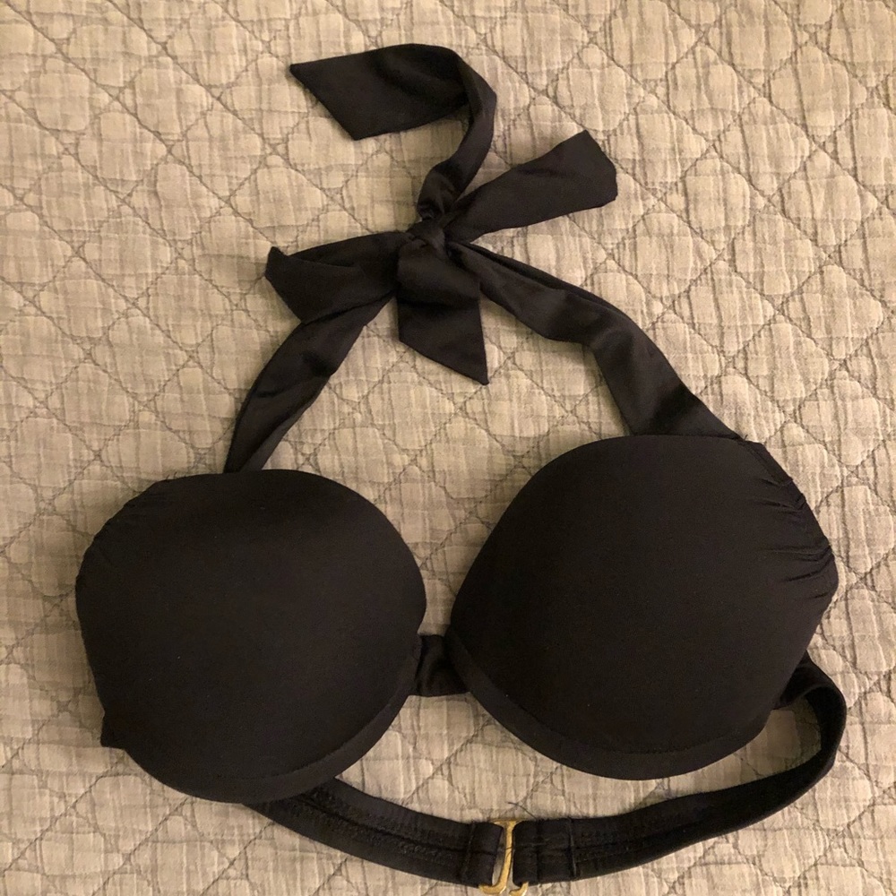 Black push up swim top